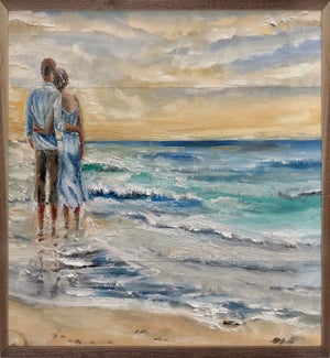 Couple On The Beach By Annette Beraud Battaglia